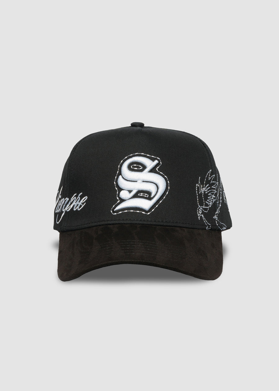 Poetry A-Frame Snapback // Black