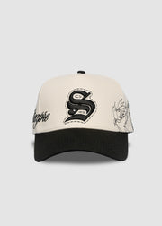 Poetry A-Frame Snapback // Natural & Black