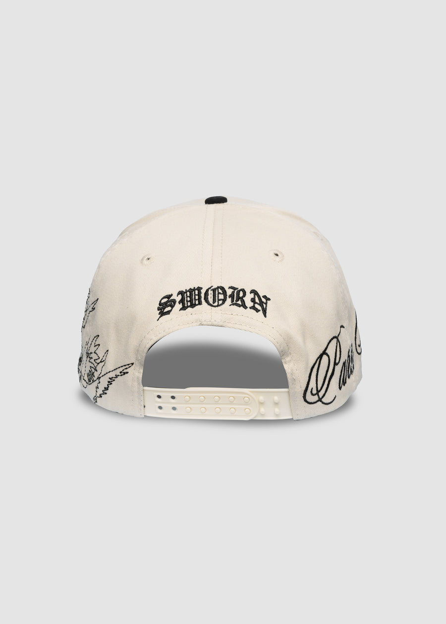 Poetry A-Frame Snapback // Natural & Black