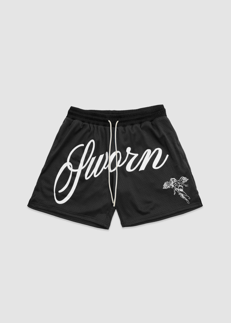 Script Mesh Shorts // Black