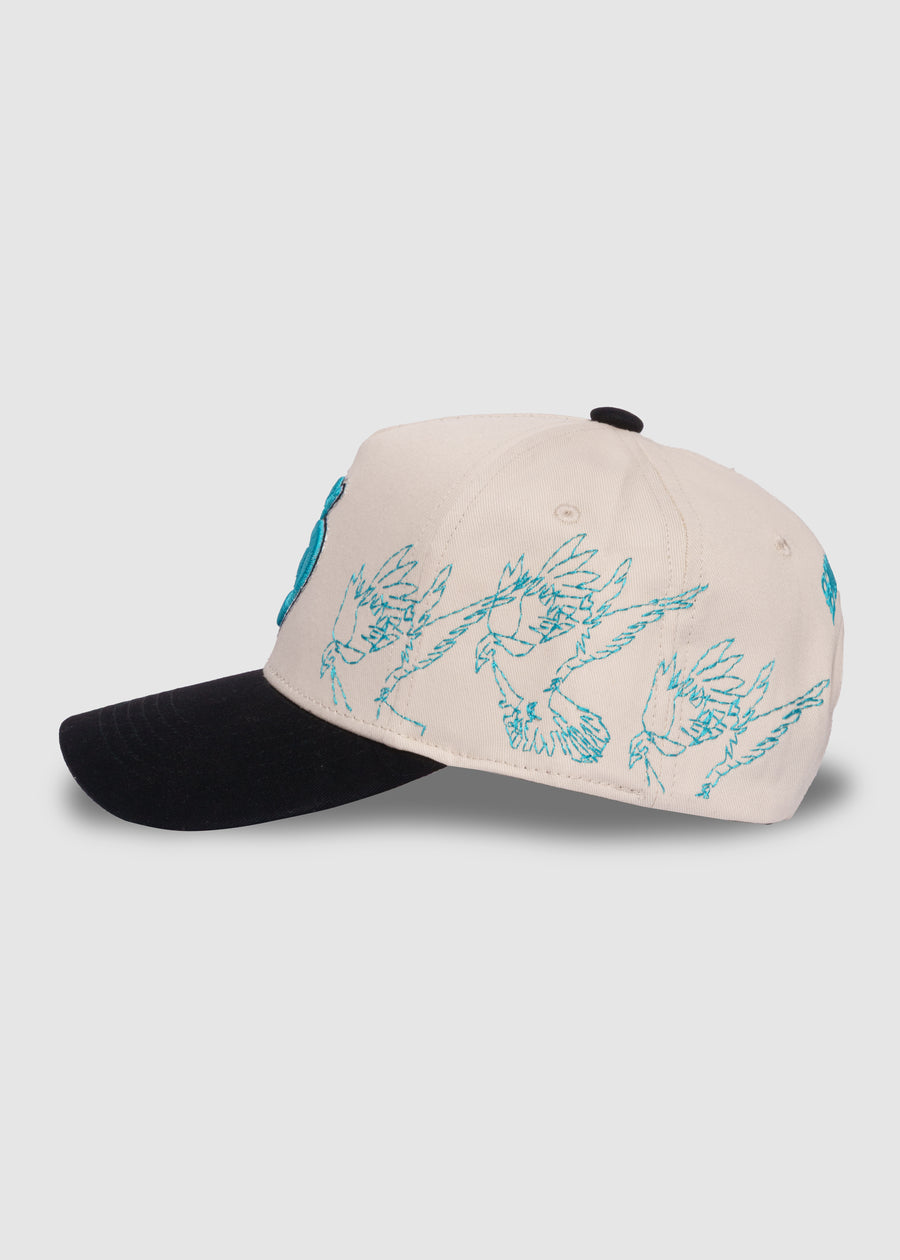 Poetry A-Frame Snapback // Natural & Ice Blue