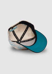 Poetry A-Frame Snapback // Natural & Ice Blue