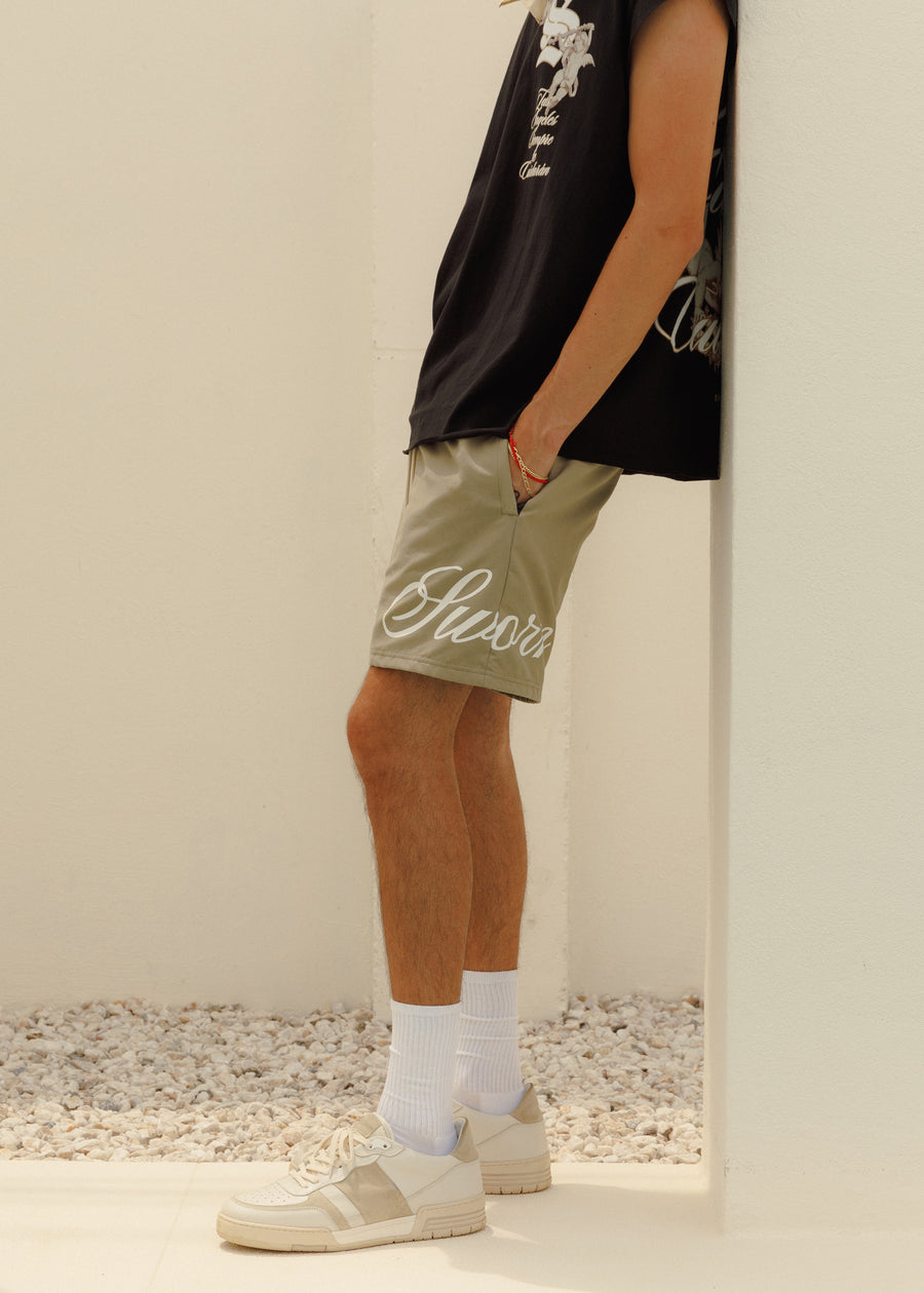 Spirit Angel Water Reactive Swim Short // Mushroom