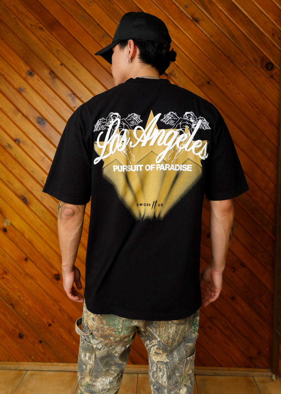 Premier Tee // Black & Gold