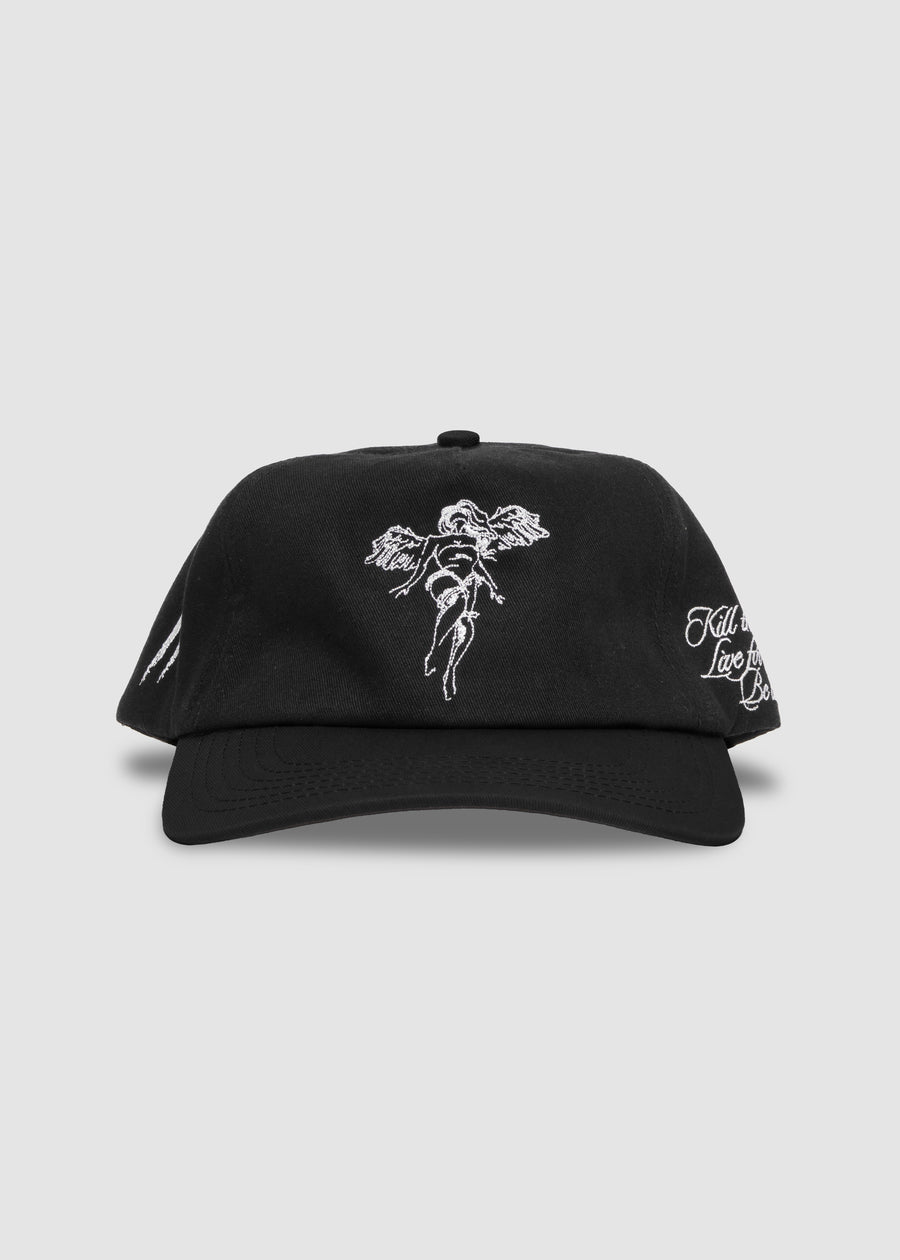 Angel Spirit Unstructured Snapback // Black