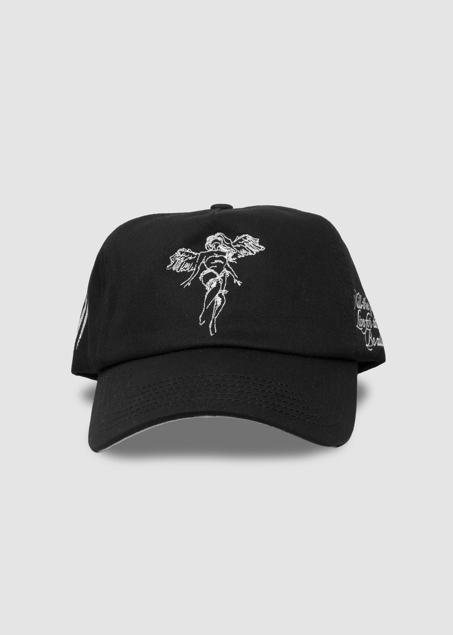 Angel Spirit Unstructured Snapback // Black