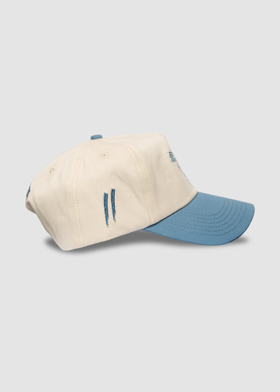 Angel Spirit Unstructured Snapback // Natural & Cloud Blue