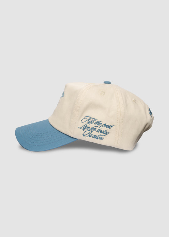 Angel Spirit Unstructured Snapback // Natural & Cloud Blue
