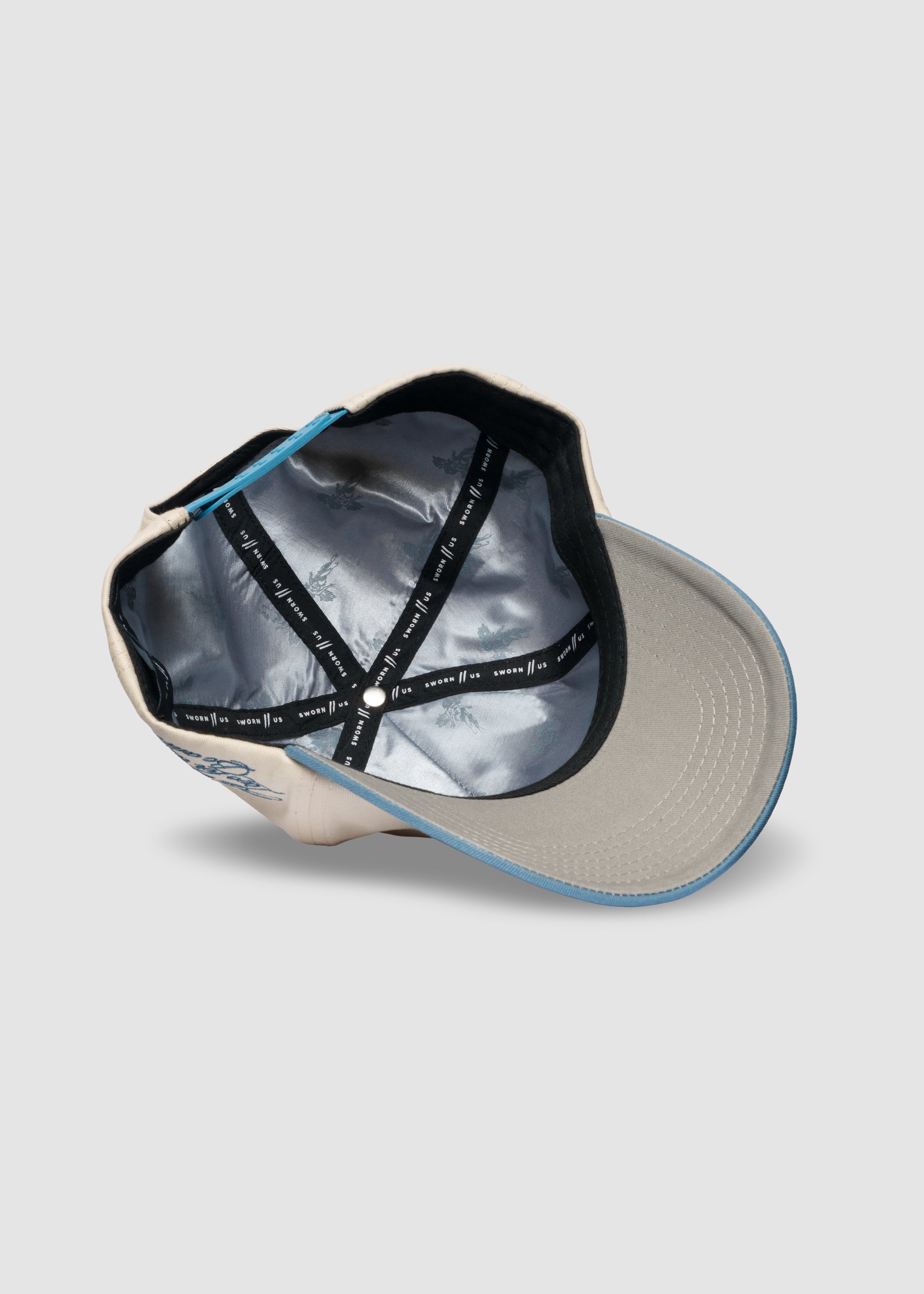 Angel Spirit Unstructured Snapback // Natural & Cloud Blue