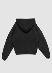 Script Angel Zip-up Hoodie // Black