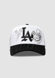 E.S. A-Frame Snapback // White & Black