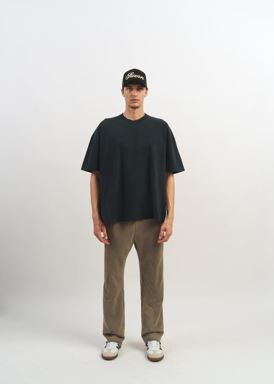 Standard Issue Oversized Crop Tee // Faded Black