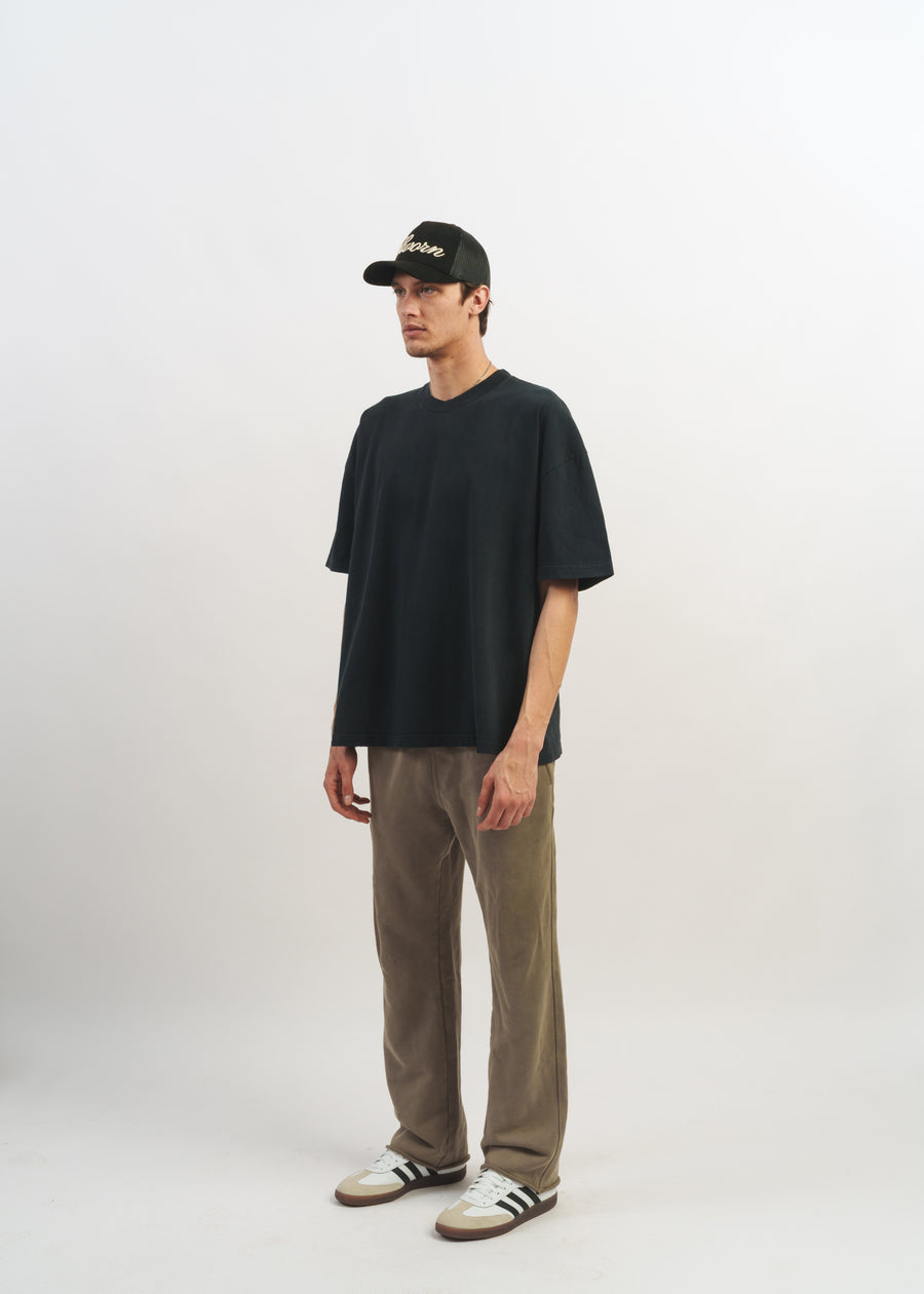 Standard Issue Oversized Crop Tee // Faded Black