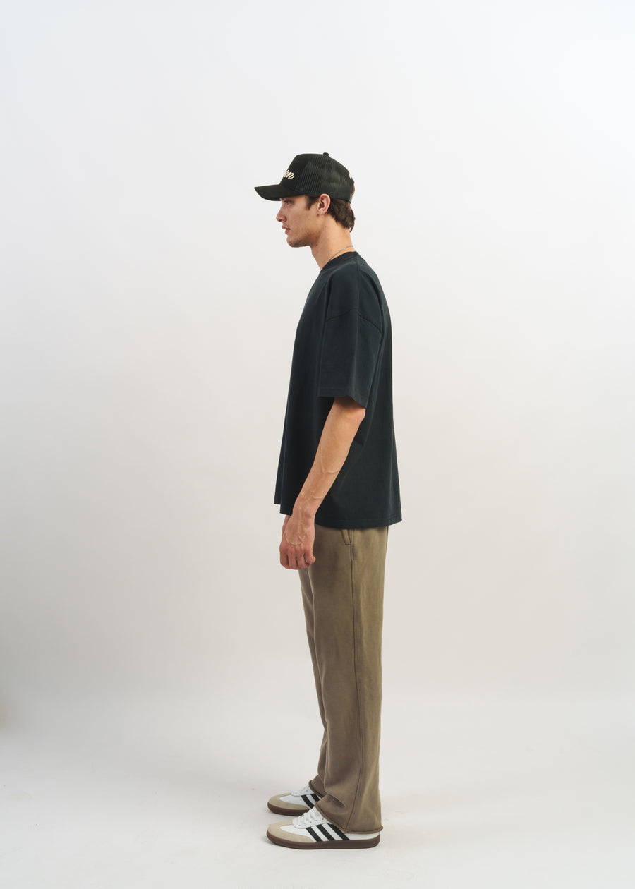 Standard Issue Oversized Crop Tee // Faded Black
