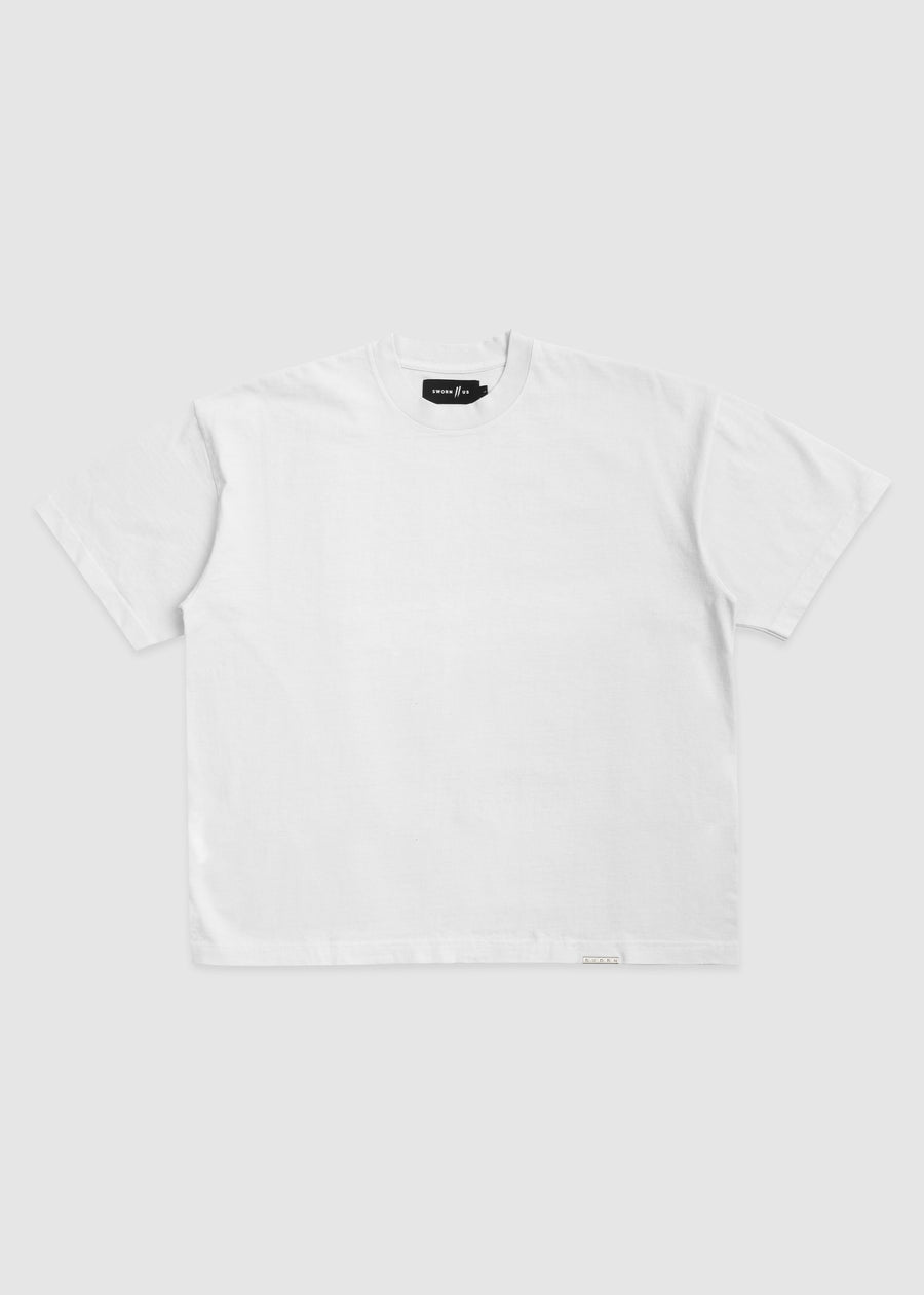 Standard Issue Oversized Crop Tee // White