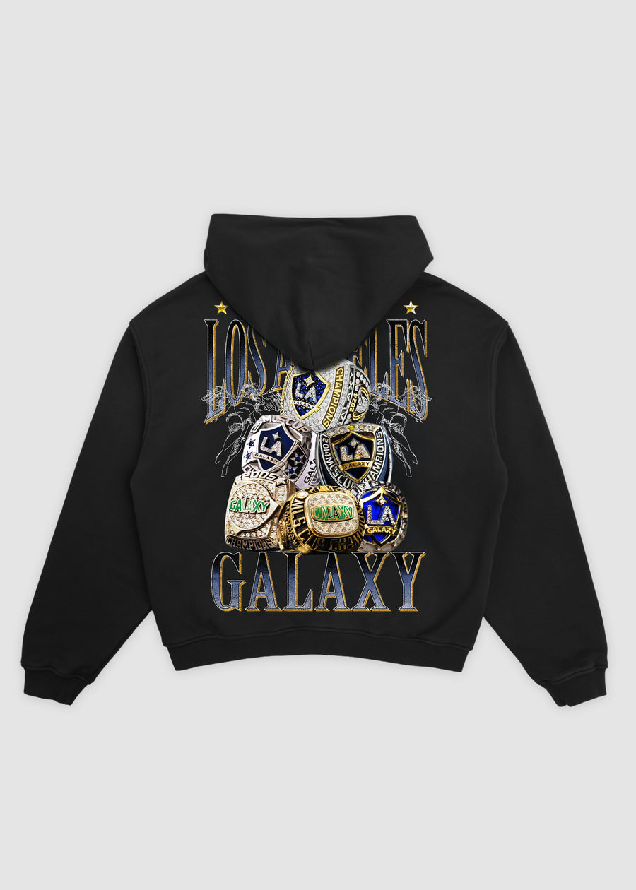 LA Galaxy Six Rings Hoodie // Black