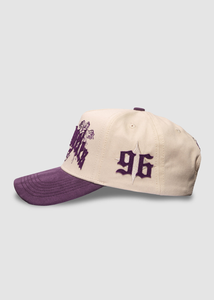 LA Galaxy Hometown A-Frame Snapback // Natural & Purple