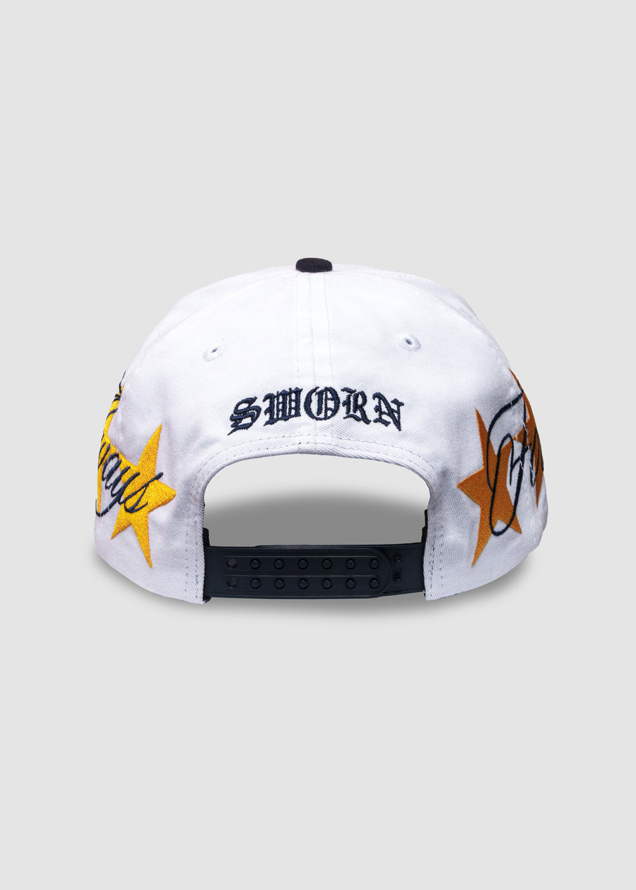 LA Galaxy LA Quasar A-Frame Snapback // White & Navy