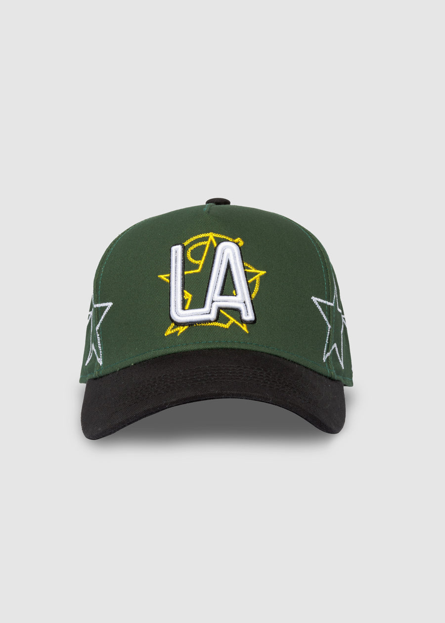 LA Galaxy Stars A-Frame Snapback // Green & Black