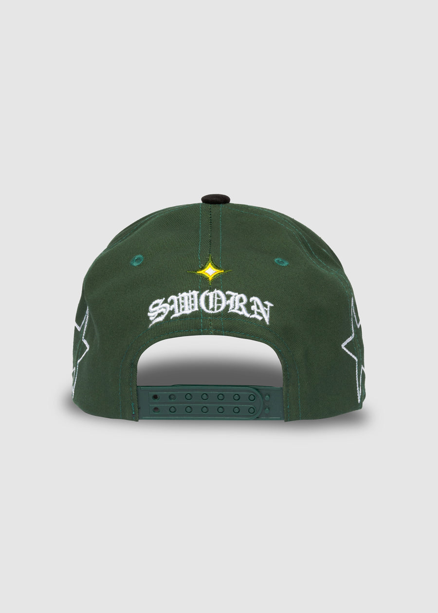 LA Galaxy Stars A-Frame Snapback // Green & Black