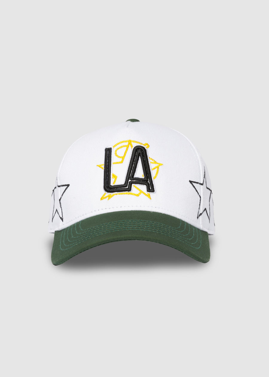 LA Galaxy Stars A-Frame Snapback // White & Green