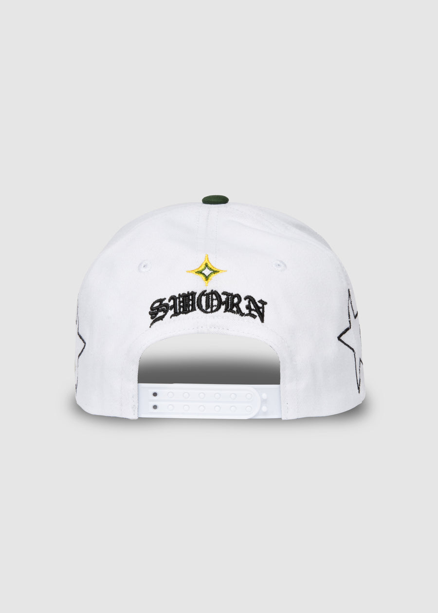LA Galaxy Stars A-Frame Snapback // White & Green