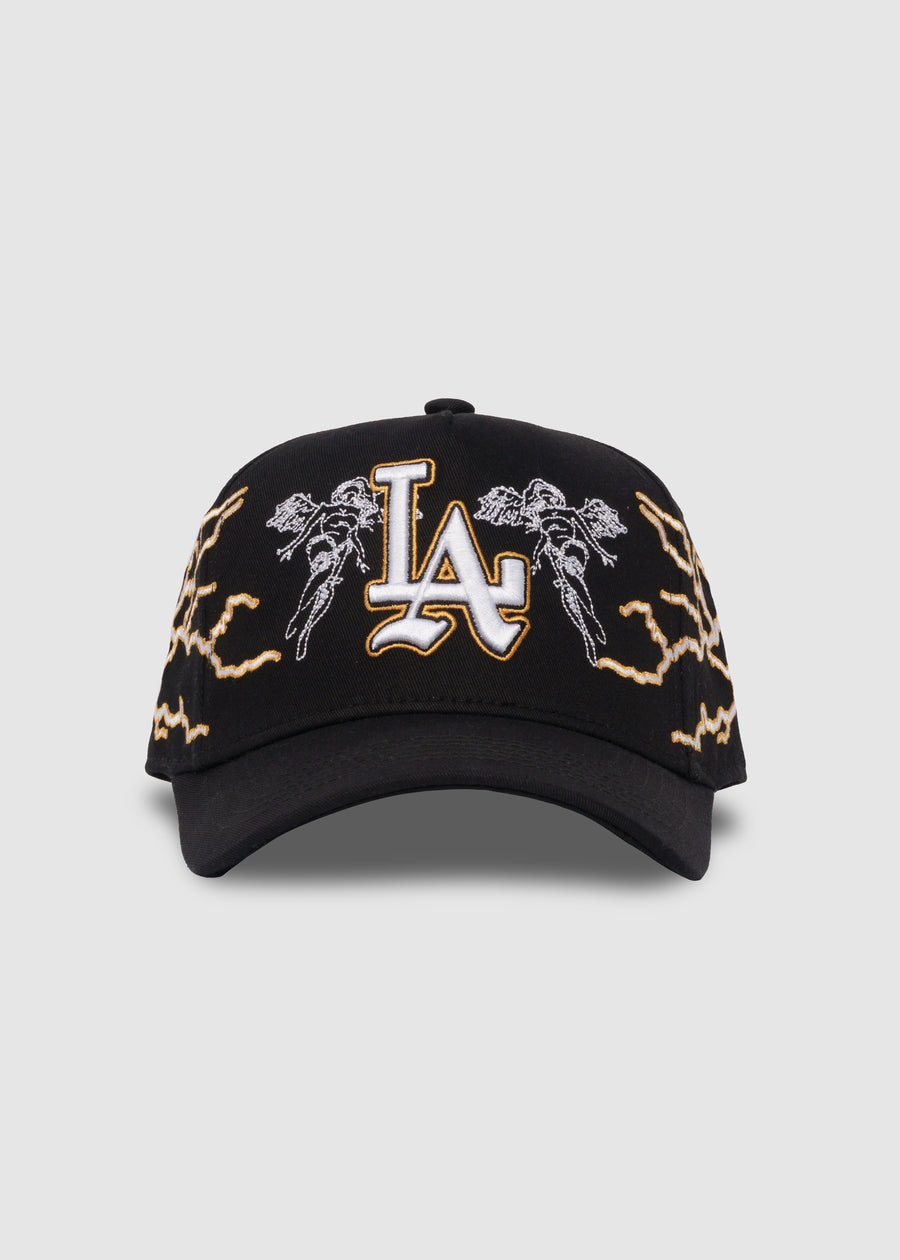 Lightning COA A-Frame Snapback // Black & Gold