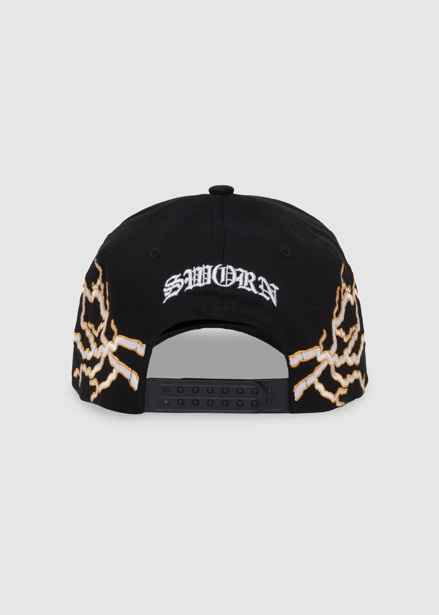 Lightning COA A-Frame Snapback // Black & Gold