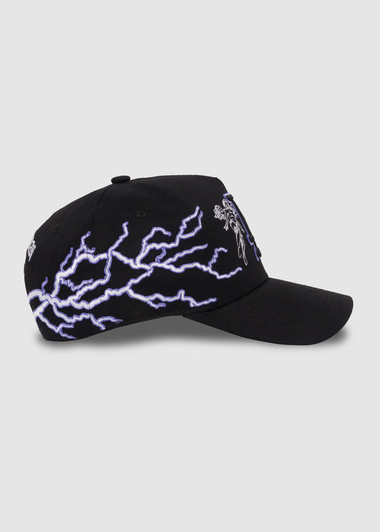 Lightning COA A-Frame Snapback // Black & Purple