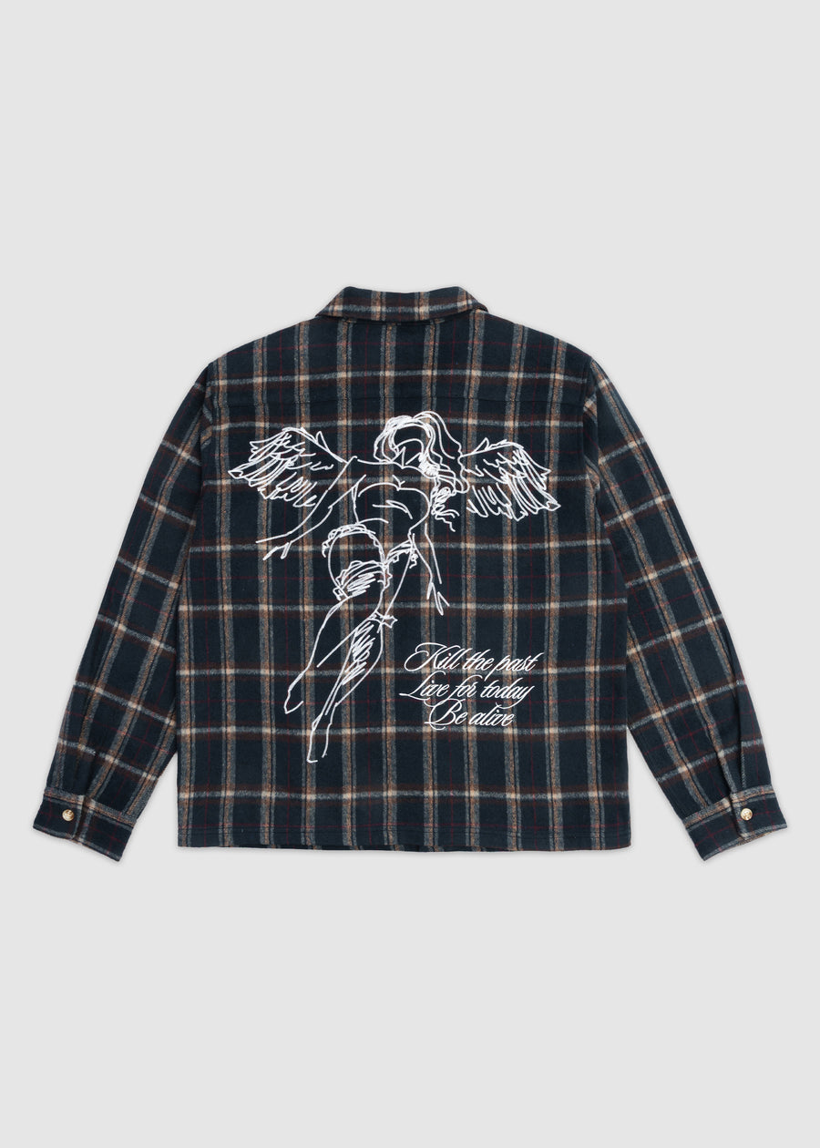 Lotus Angel Flannel // Navy