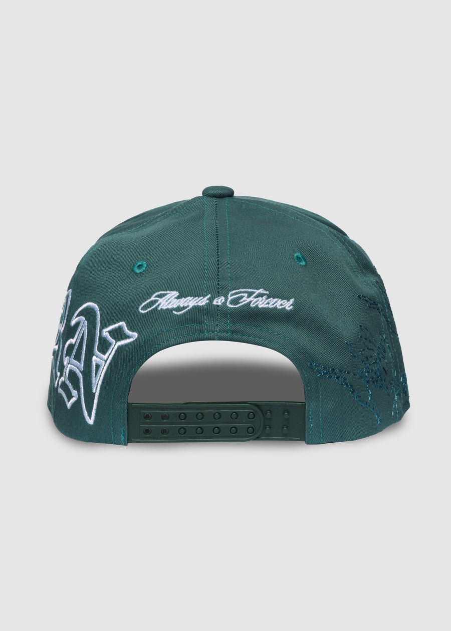Outline Poetry A-Frame Snapback // Dark Teal