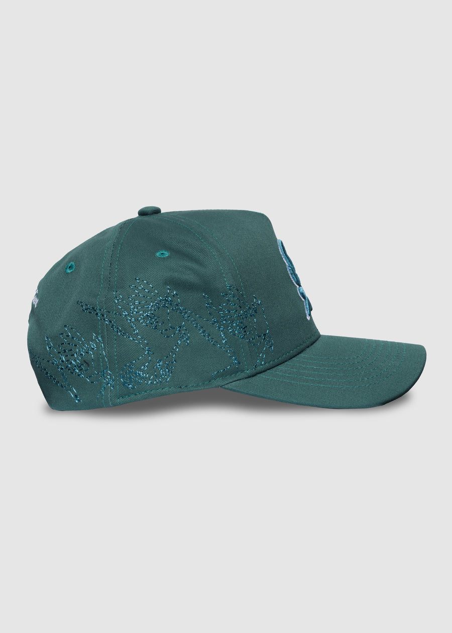 Outline Poetry A-Frame Snapback // Dark Teal