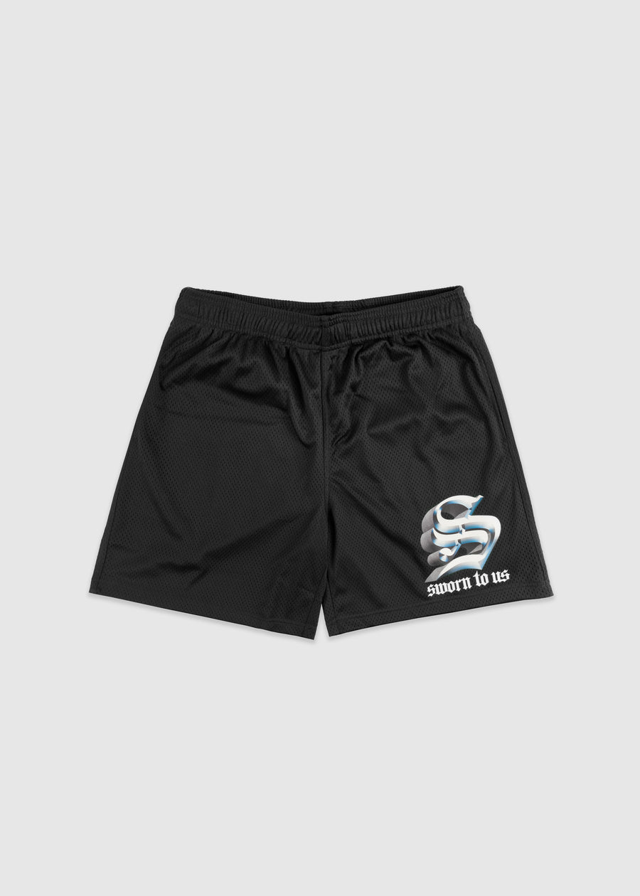 S-Chrome Mesh Shorts // Black