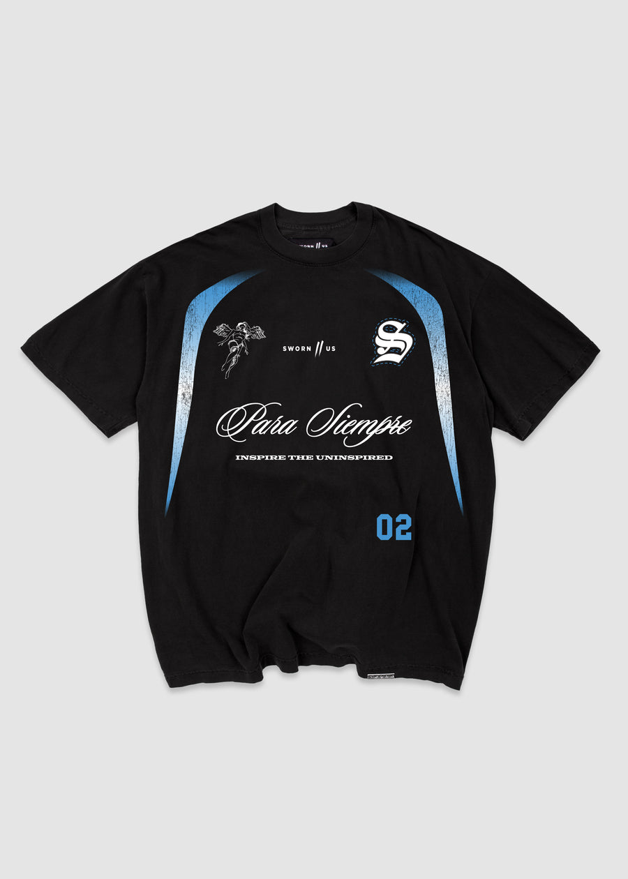 Sworn FC Tee // Black & Blue