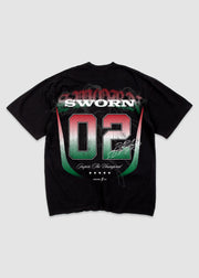 Sworn FC Tee // Black & Red