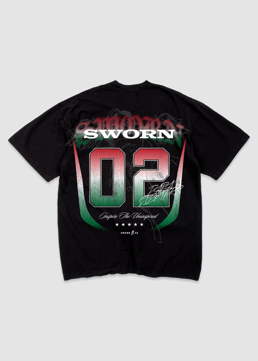 Sworn FC Tee // Black & Red