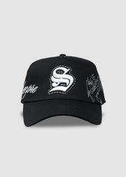 Poetry A-Frame Snapback // Black