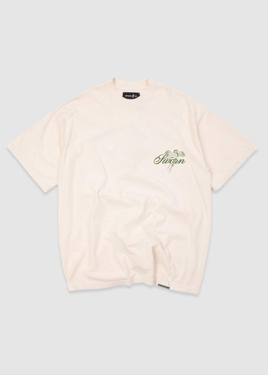 Script Tee // Natural