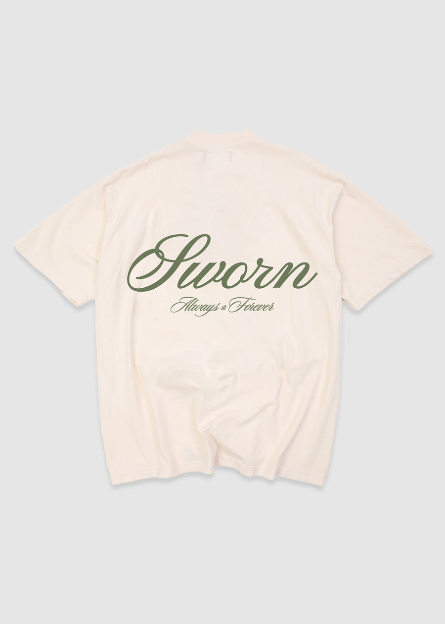 Script Tee // Natural