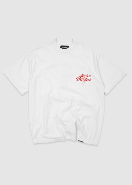 Script Tee // White