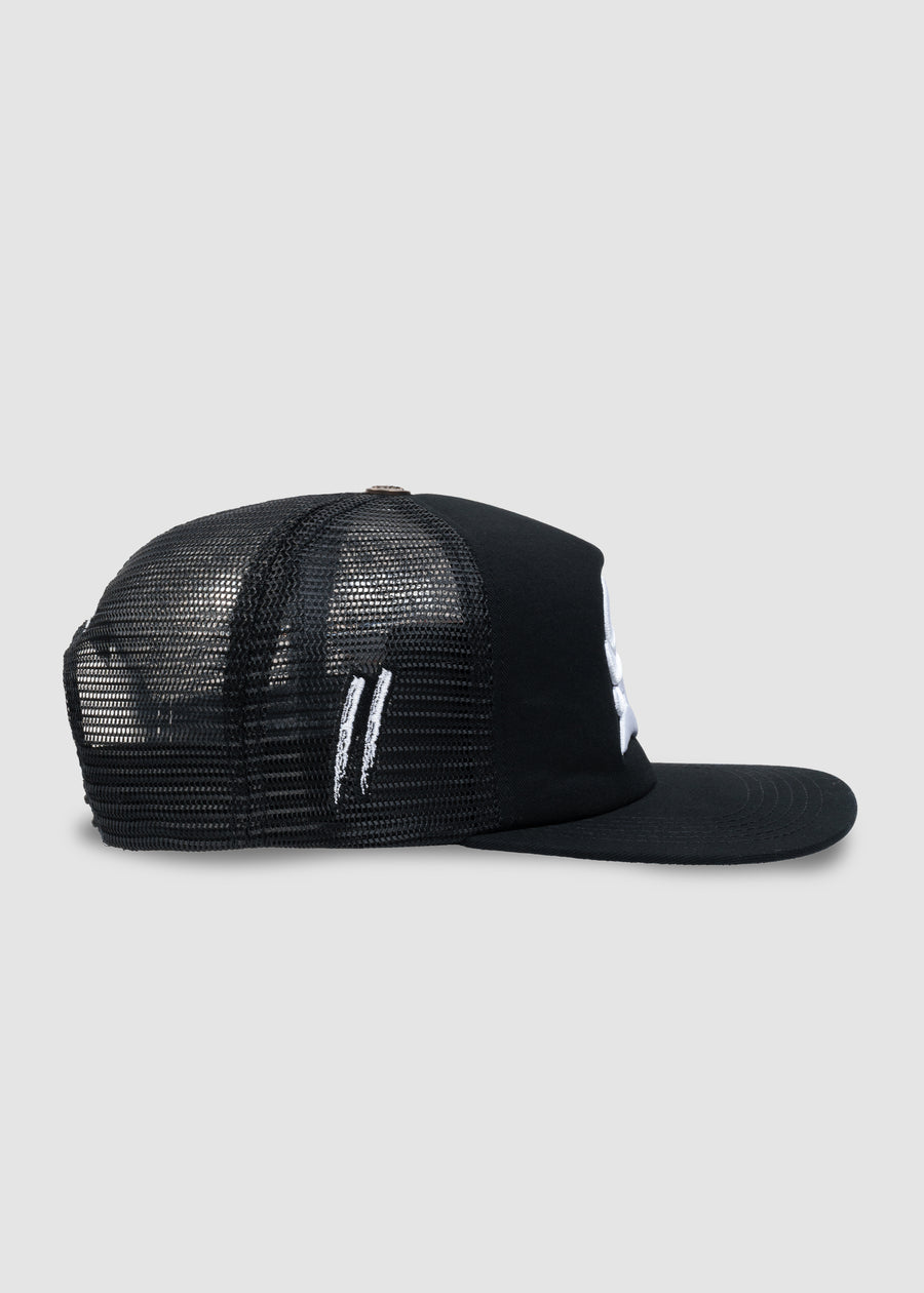 'S' Flame Trucker Snapback // Black