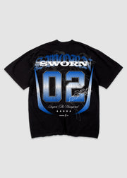 Sworn FC Tee // Black & Blue