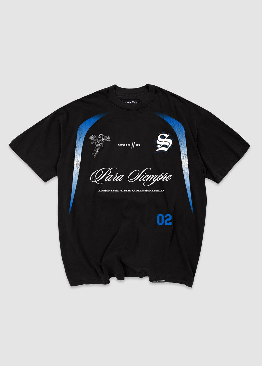 Sworn FC Tee // Black & Blue