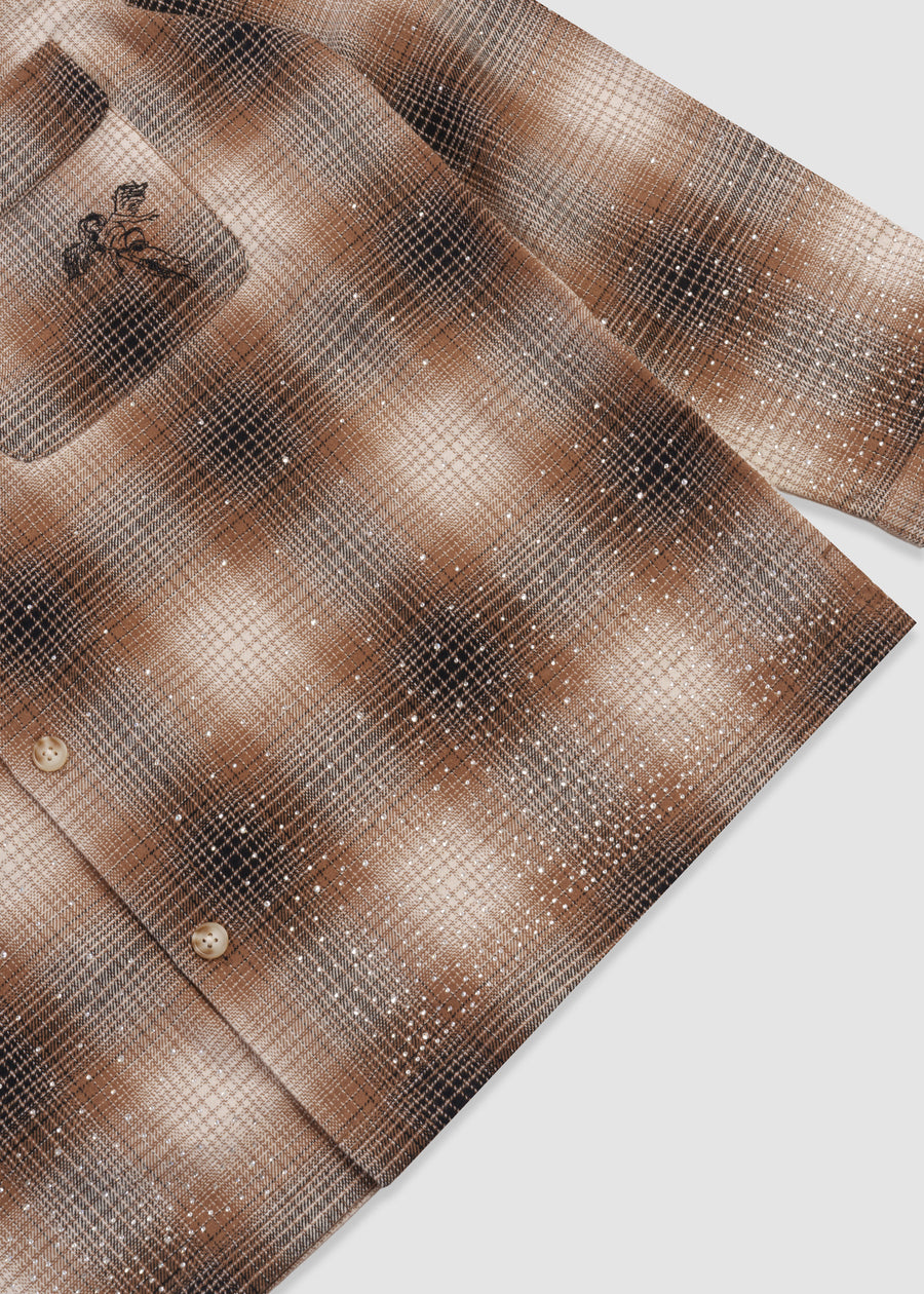 Union Rhinestone Flannel // Espresso