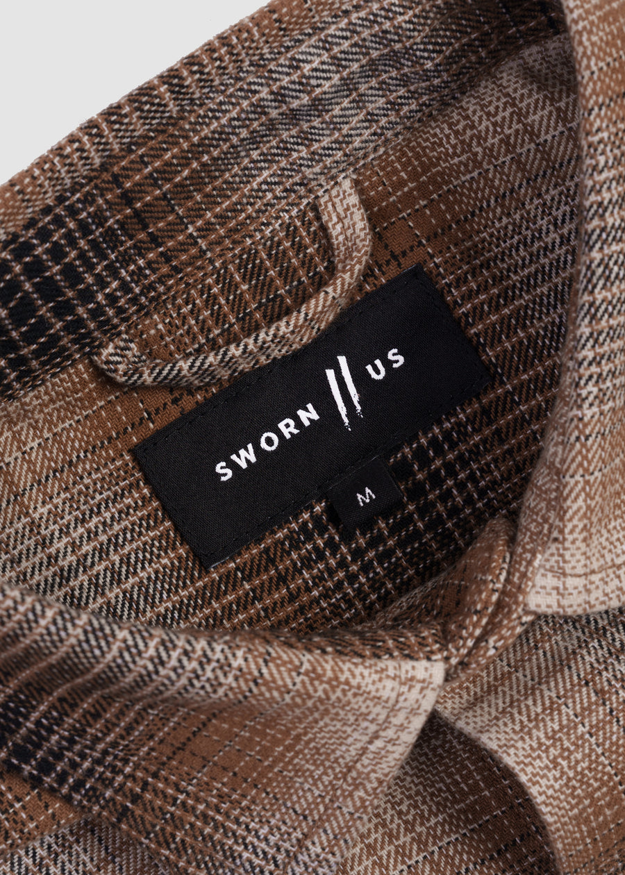 Union Rhinestone Flannel // Espresso
