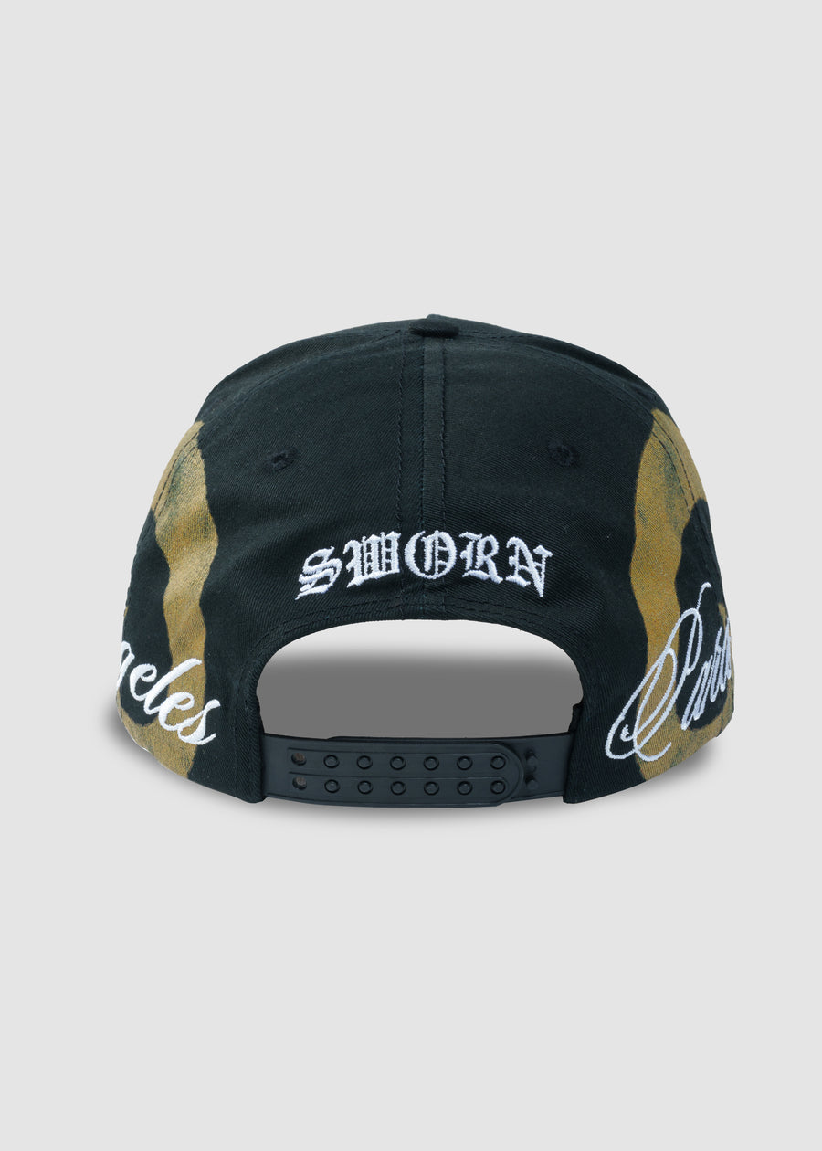 Poetry A-Frame Snapback // Gold & Black