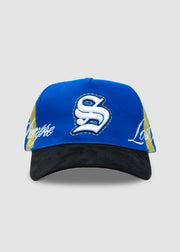 Poetry A-Frame Snapback // Royal & Gold