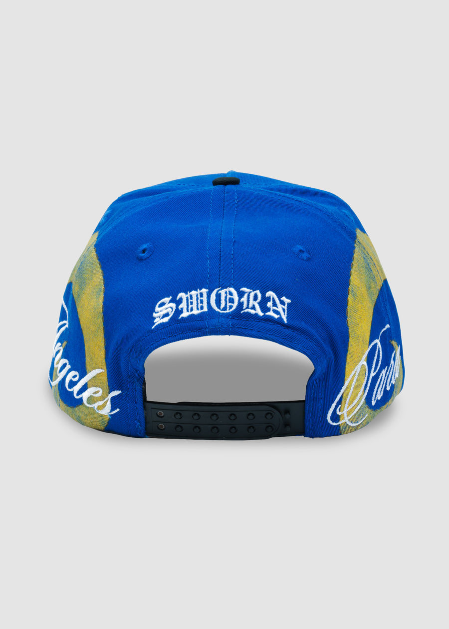 Poetry A-Frame Snapback // Royal & Gold