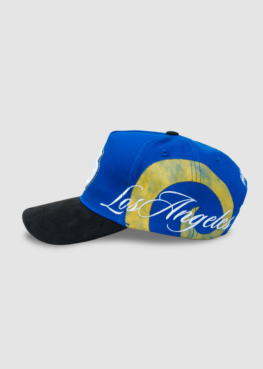 Poetry A-Frame Snapback // Royal & Gold