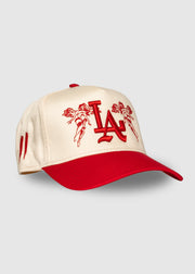 City of Angels A-Frame Snapback // Natural & Red